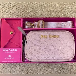 (NWT) Juicy Couture Camera Bag & Envelope CC W/ Strap Set